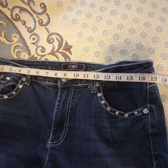 Cato boot cut jeans with embellished front and back pockets mid rise - Picture 6 of 9